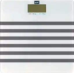 Bol.com MSV Personen weegschaal - wit/grijs - glas - 29 x 29 cm - digitaal - personenweegschalen aanbieding