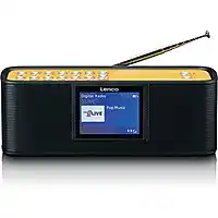 MediaMarkt LENCO PDR-045BK DAB+ radio met Bluetooth 5.0 Bamboe-Zwart aanbieding