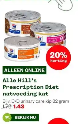 Welkoop Alle Hill's Prescription Diet natvoeding kat aanbieding