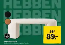 Xenos Bank Sara bouclé aanbieding