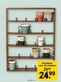 Xenos Wandkast voor 23 mokken aanbieding