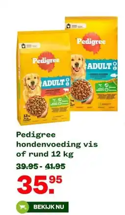 Welkoop Pedigree hondenvoeding vis of rund aanbieding