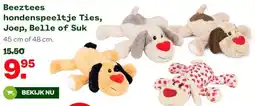 Welkoop Beeztees hondenspeeltje Ties, Joep, Belle of Suk aanbieding
