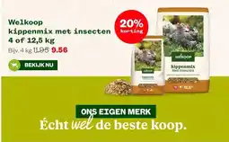 Welkoop Welkoop kippenmix met insecten 4 of 12,5 kg aanbieding