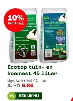 Welkoop Ecotop tuin- en koemest 45 liter aanbieding
