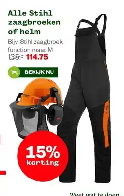 Welkoop Alle Stihl zaagbroeken of helm aanbieding