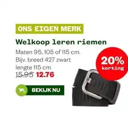 Welkoop Welkoop leren riemen aanbieding