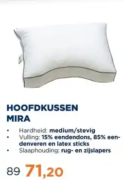 TotaalBED Hoofdkussen Mira | Dons & Latex aanbieding