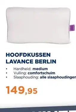 TotaalBED Hoofdkussen Lavance Berlin aanbieding