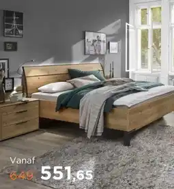 TotaalBED Bed Rota | houten hoofdbord voorraad | 140 x 200 cm | imitatie bianco eiken aanbieding