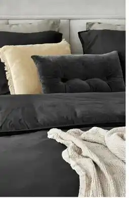 TotaalBED Dekbedovertrek Noa Zwart 140 x 200/220 cm aanbieding