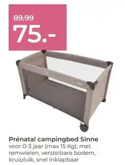 Prenatal Prénatal campingbed Sinne aanbieding