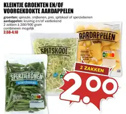MCD Supermarkt KLEINTJE GROENTEN EN/OF VOORGEKOOKTE AARDAPPELEN aanbieding