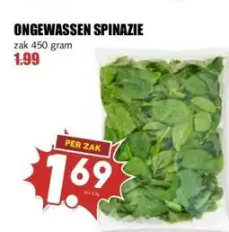 MCD Supermarkt ONGEWASSEN SPINAZIE aanbieding