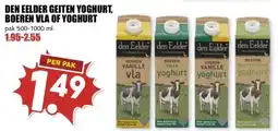 MCD Supermarkt DEN EELDER GEITEN YOGHURT, BOEREN VLA OF YOGHURT aanbieding