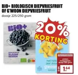 MCD Supermarkt BIO+ BIOLOGISCH DIEPVRIESFRUIT OF G'WOON DIEPVRIESFRUIT aanbieding