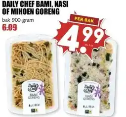 MCD Supermarkt DAILY CHEF BAMI, NASI OF MIHOEN GORENG aanbieding