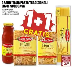 MCD Supermarkt GRAND'ITALIA PASTA TRADIZIONALI EN/OF SUGOCASA aanbieding
