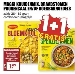 MCD Supermarkt MAGGI KRUIDENMIX, BRAADSTOMEN PROVENÇAAL EN/OF ROERBAKNOEDELS aanbieding
