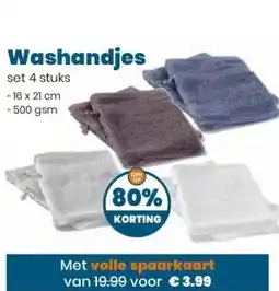 MCD Supermarkt Washandjes aanbieding