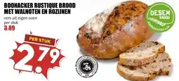 MCD Supermarkt BOONACKER RUSTIQUE BROOD MET WALNOTEN EN ROZIJNEN aanbieding