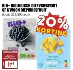 MCD Supermarkt BIO+ BIOLOGISCH DIEPVRIESFRUIT OF G'WOON DIEPVRIESFRUIT aanbieding