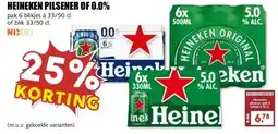 MCD Supermarkt HEINEKEN PILSENER OF 0.0% aanbieding