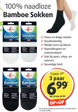 Lucovitaal 100% naadloze Bamboe Sokken aanbieding