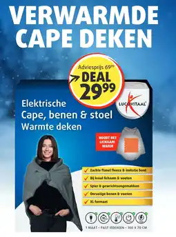 Lucovitaal Elektrische Cape, benen & stoel Warmte deken aanbieding