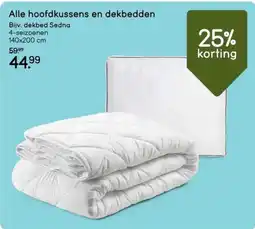 Leen Bakker Alle hoofdkussens en dekbedden aanbieding