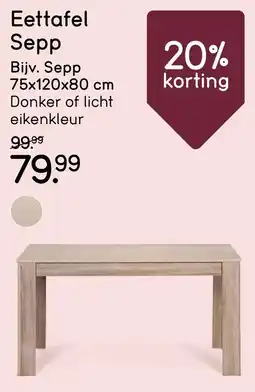 Leen Bakker Eettafel Sepp aanbieding
