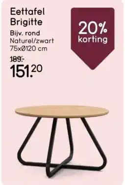 Leen Bakker Eettafel Brigitte aanbieding
