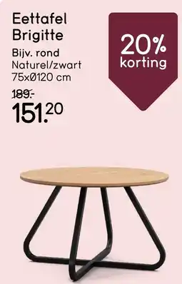 Leen Bakker Eettafel Brigitte aanbieding