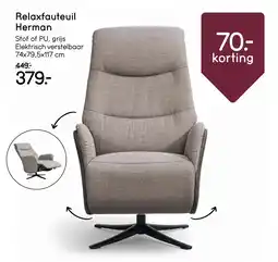 Leen Bakker Relaxfauteuil Herman aanbieding