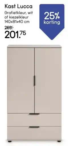 Leen Bakker Kast Lucca aanbieding