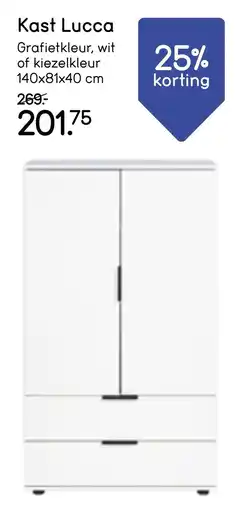 Leen Bakker Kast Lucca aanbieding