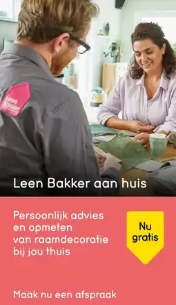 Leen Bakker Persoonlijk advies en opmeten van raamdecoratie aanbieding