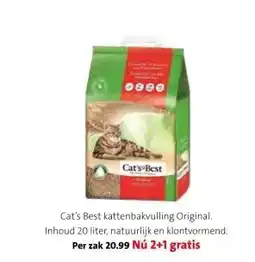 Intratuin Cat's Best kattenbakvulling Original. aanbieding