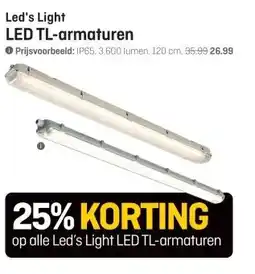 Hubo Led's Light LED TL-armaturen aanbieding