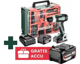Hornbach METABO Accu klopboormachine SB 18 L SET (Incl. 1x 2,0Ah + 1x 4,0Ah accu) en 78-delige accessoireset aanbieding