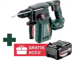 Hornbach METABO Accu boorhamer KH 18 LTX BL 24 **gratis accu** aanbieding