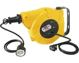 Hornbach BRENNENSTUHL Automatische kabelhaspel IP20 geel, 9+2 meter aanbieding