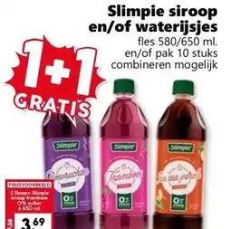 CoopCompact Slimpie siroop en/of waterijsjes aanbieding