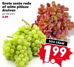 CoopCompact Grote zoete rode of witte pitloze druiven aanbieding