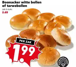 CoopCompact Boonacker witte bollen of tarwebollen aanbieding