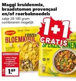 CoopCompact Maggi kruidenmix, braadstomen provençaal en/of roerbaknoedels aanbieding