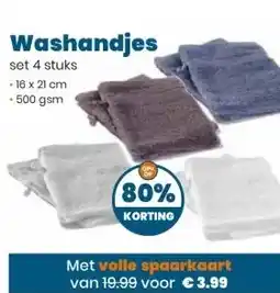 Coop Washandjes aanbieding