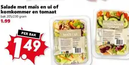 Coop Salade met maïs en ui of komkommer en tomaat aanbieding