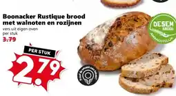Coop Boonacker Rustique brood met walnoten en rozijnen aanbieding