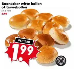 Coop Boonacker witte bollen of tarwebollen aanbieding